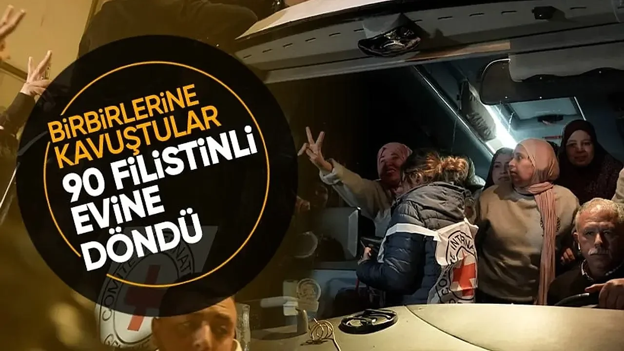 Gazze'de Ateşkes: İsrail 90 Filistinliyi Serbest Bıraktı